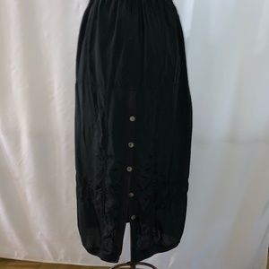 Black Lightweight Maxi Skirt